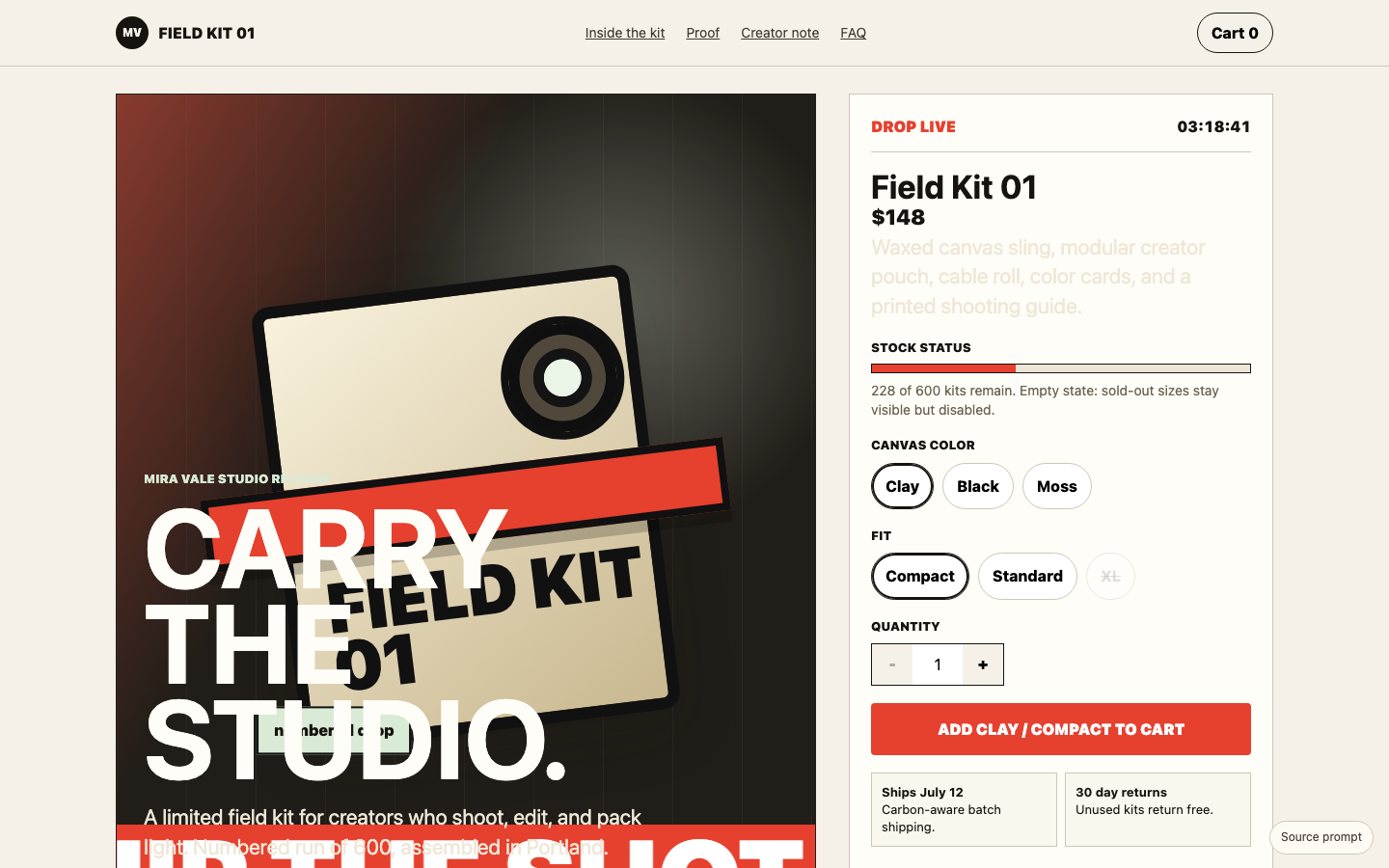 Ecommerce and Marketplaces preview for Bold Retail Homepage for Creator