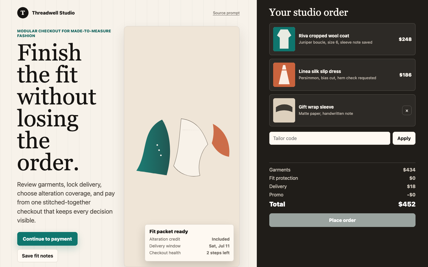 Ecommerce and Marketplaces preview for Modular Checkout Flow for Fashion