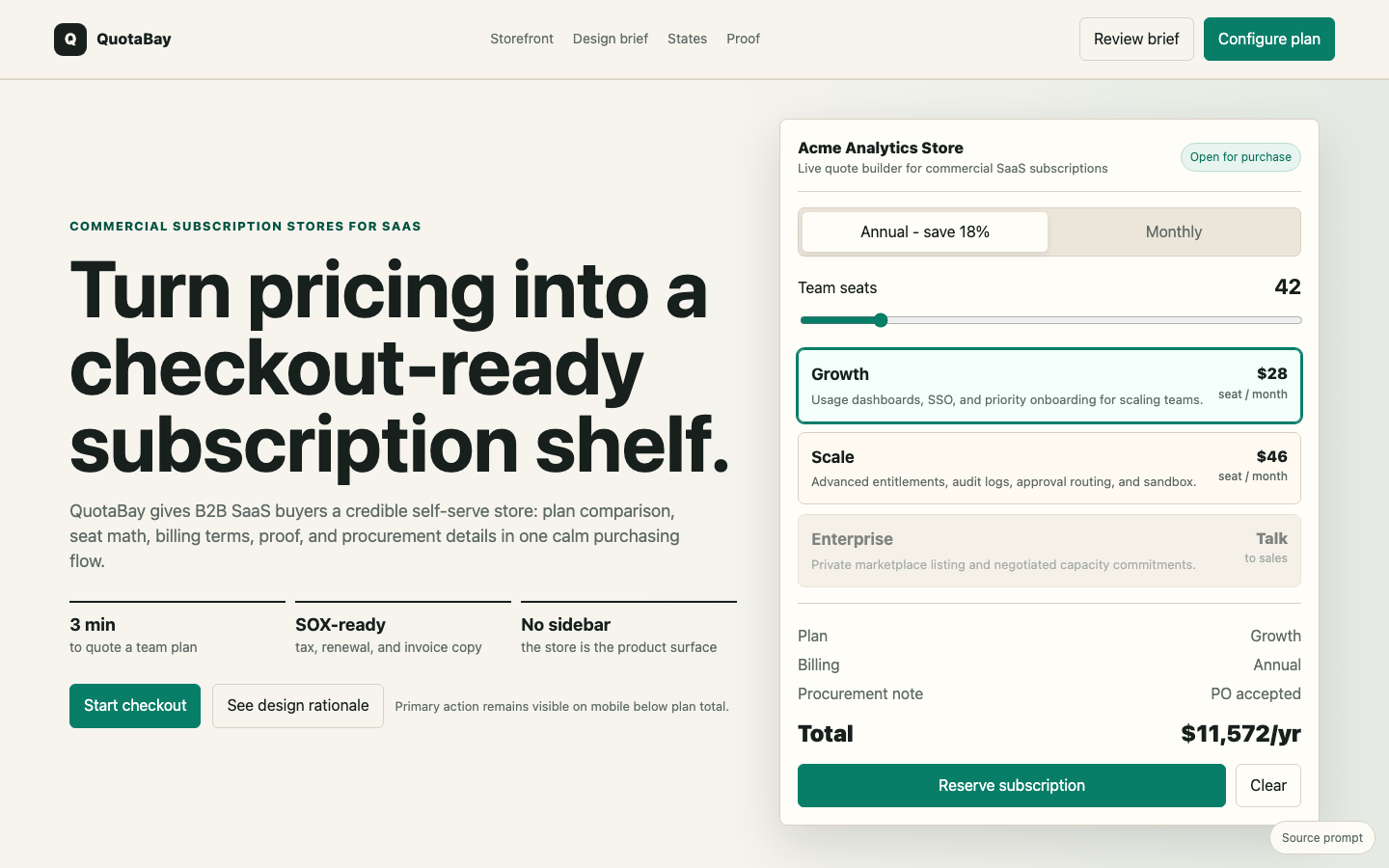 Ecommerce and Marketplaces preview for Commercial Subscription Stores for SaaS