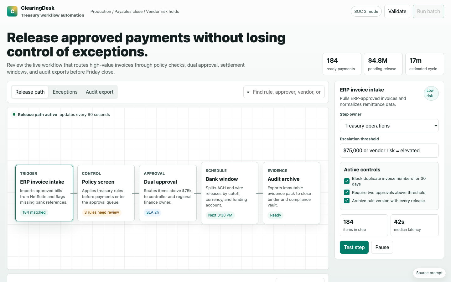 Fintech and Productivity preview for Enterprise Workflow Automation Screen for Productivity