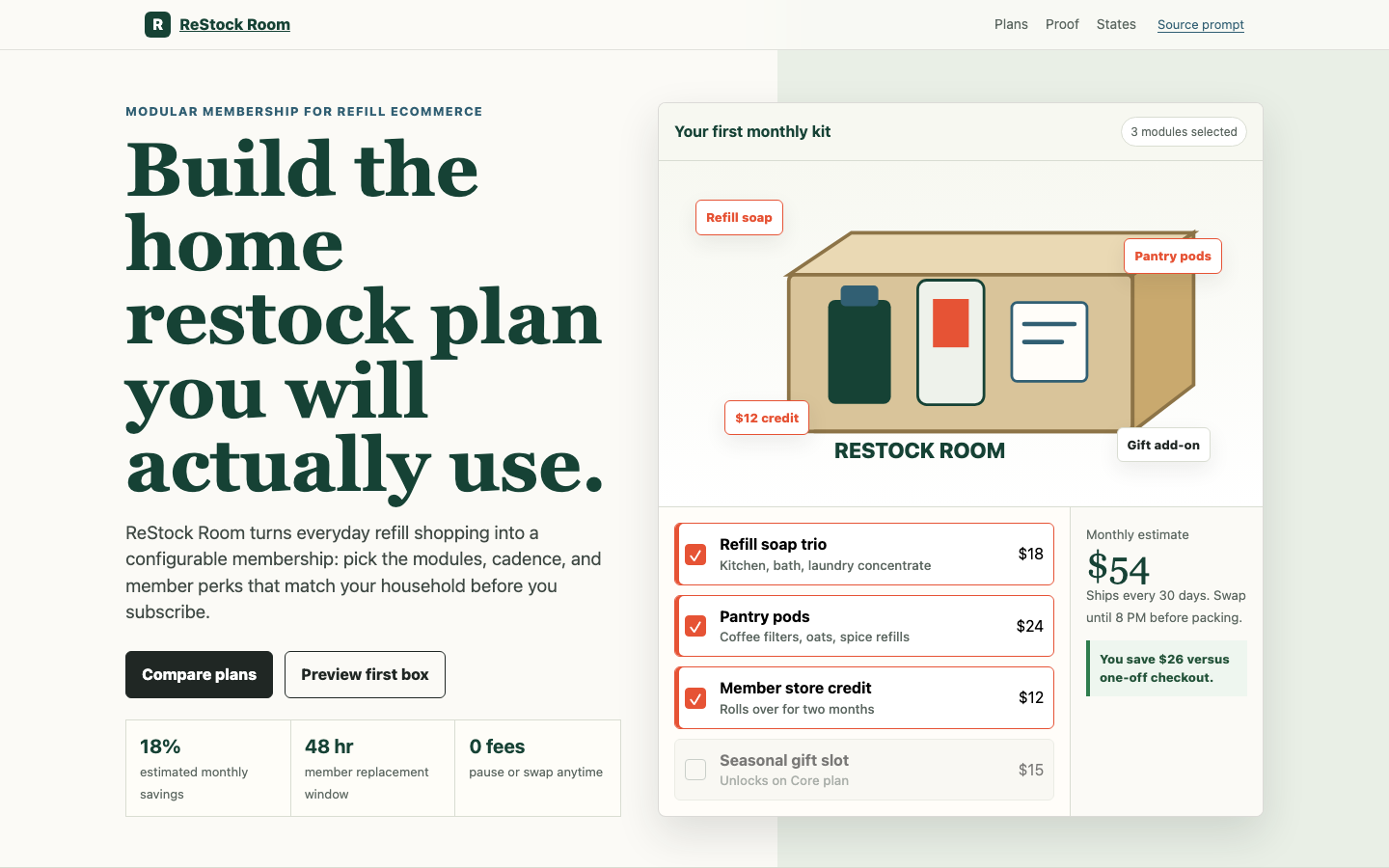 Full Website Concepts preview for Modular Membership Site for Ecommerce