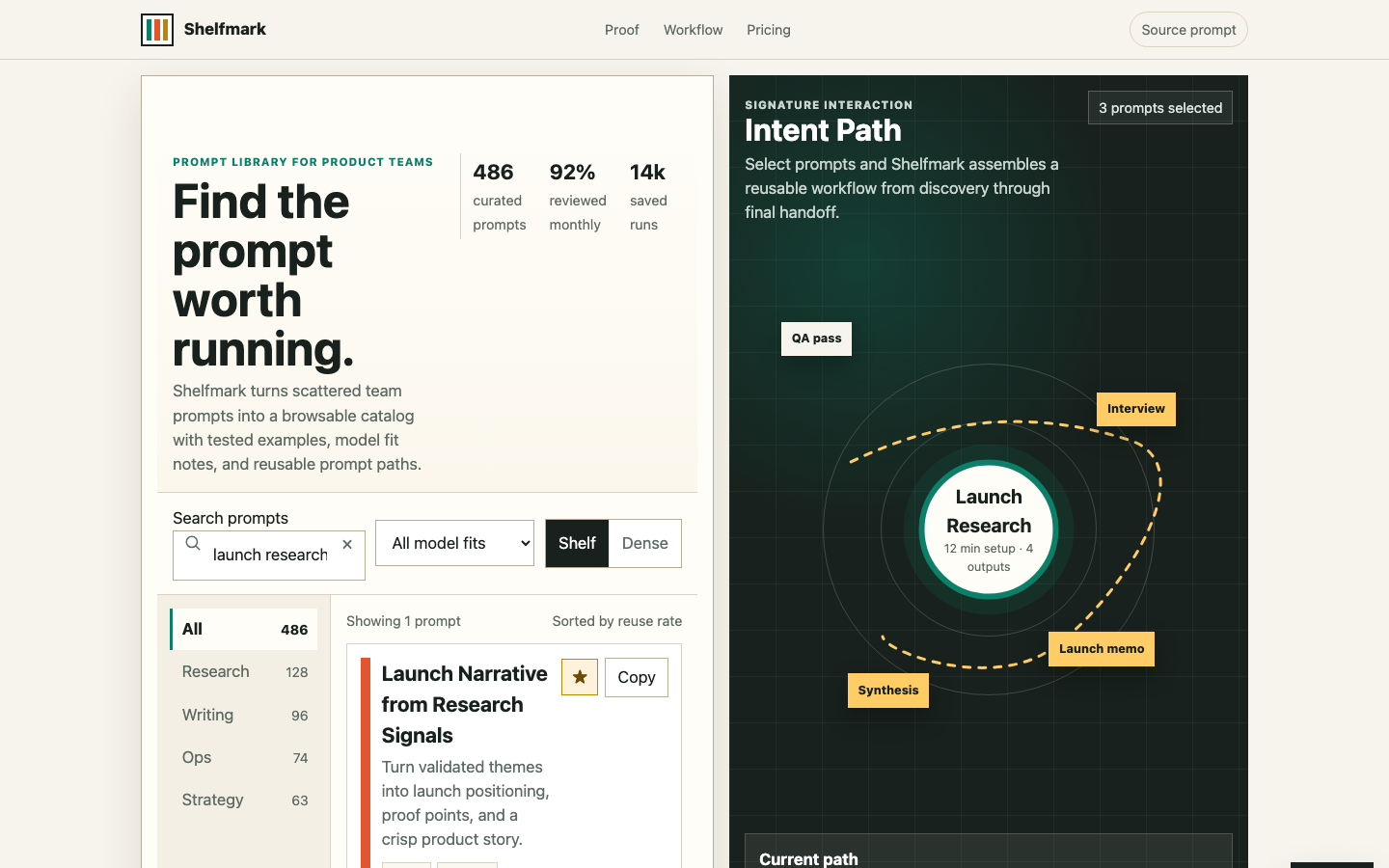 Full Website Concepts visual preview for Browseable Prompt Library Browse Experience