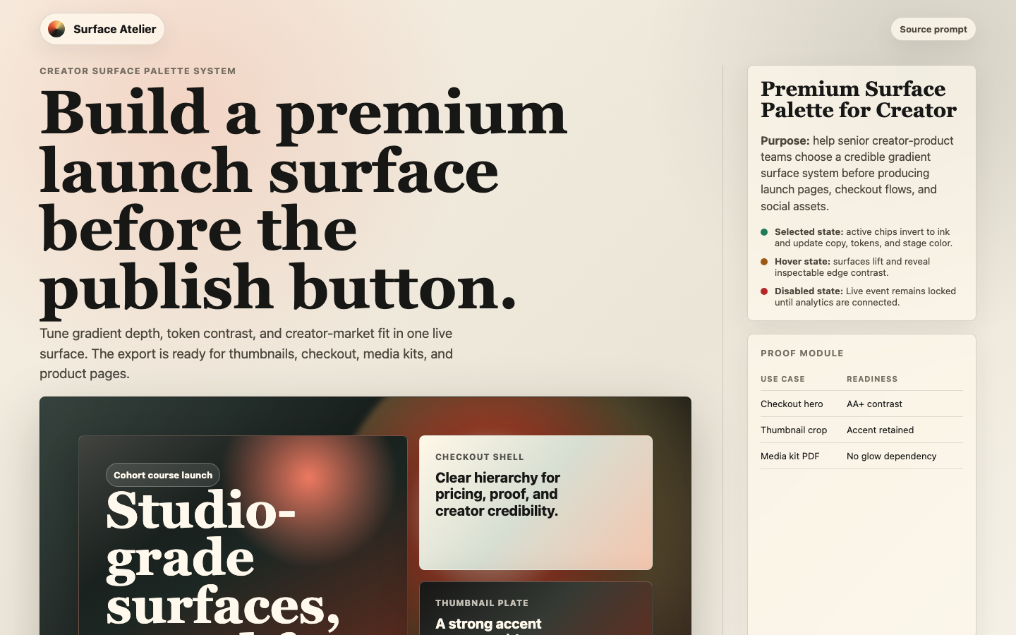 Gradients and Visual Systems preview for Premium Surface Palette for Creator