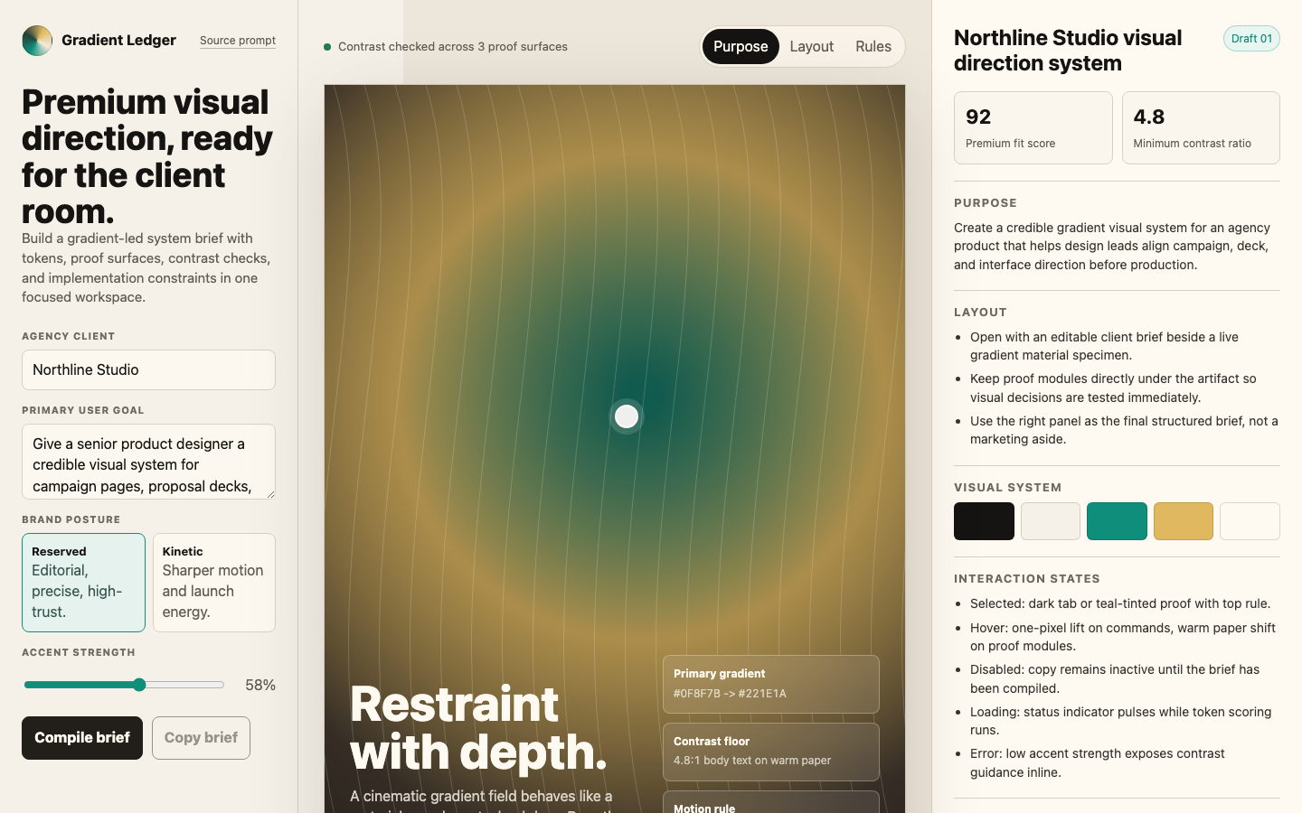 Gradients and Visual Systems preview for Premium Visual Direction System for Agency
