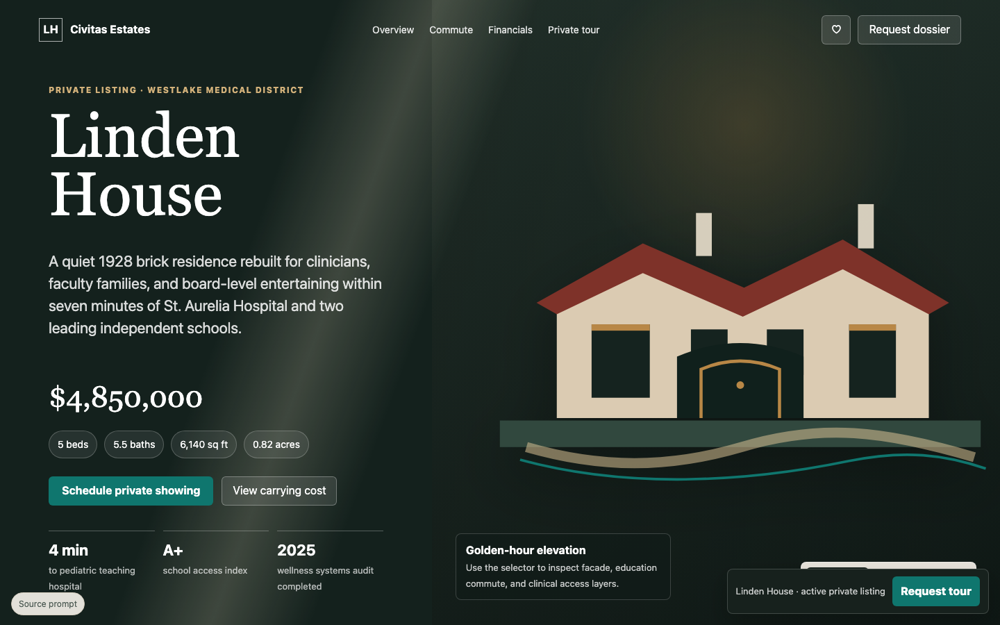 Healthcare, Education, Real Estate preview for Premium Real Estate Listing Page