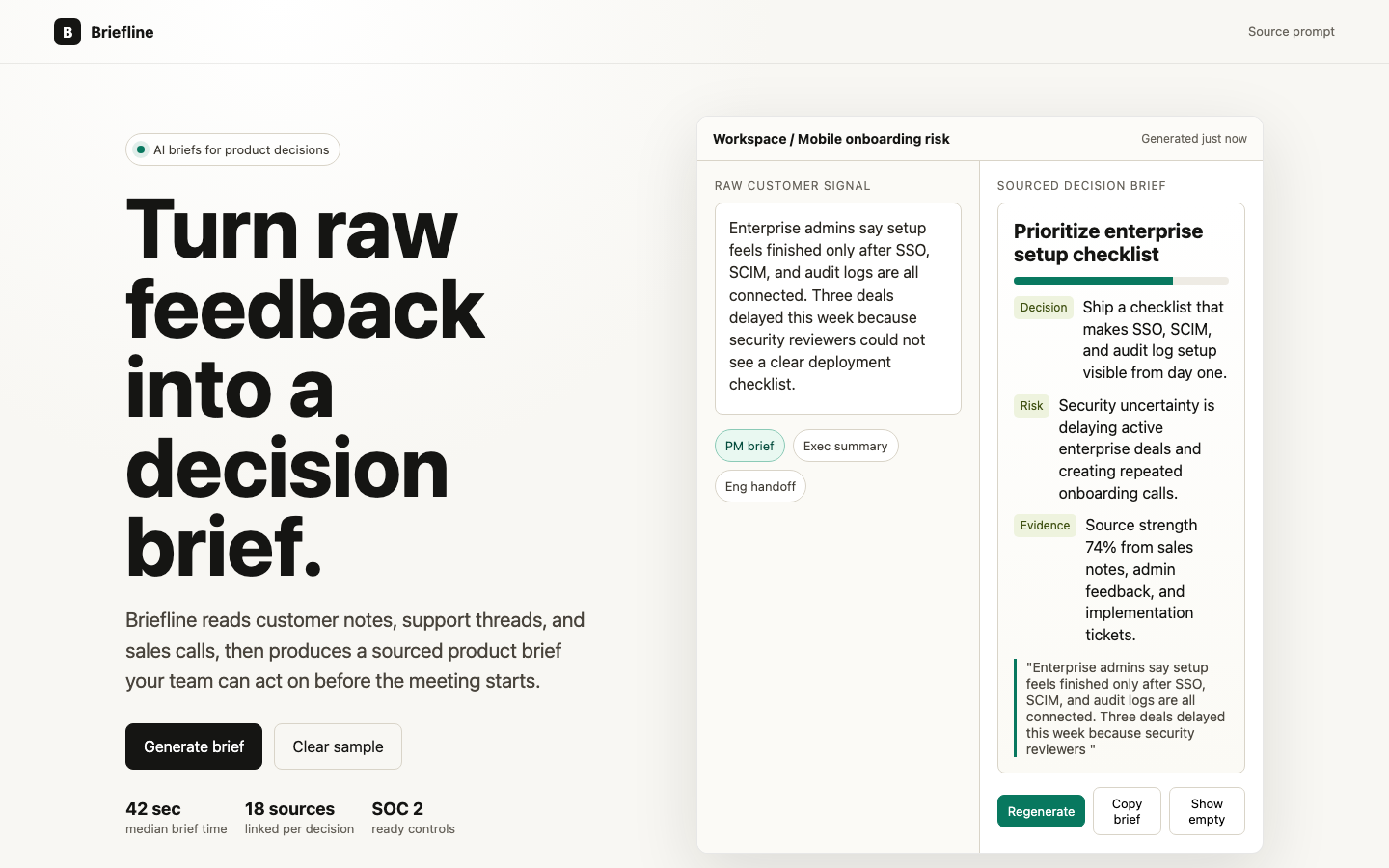 Hero Sections preview for Minimal AI Product Hero for AI startup
