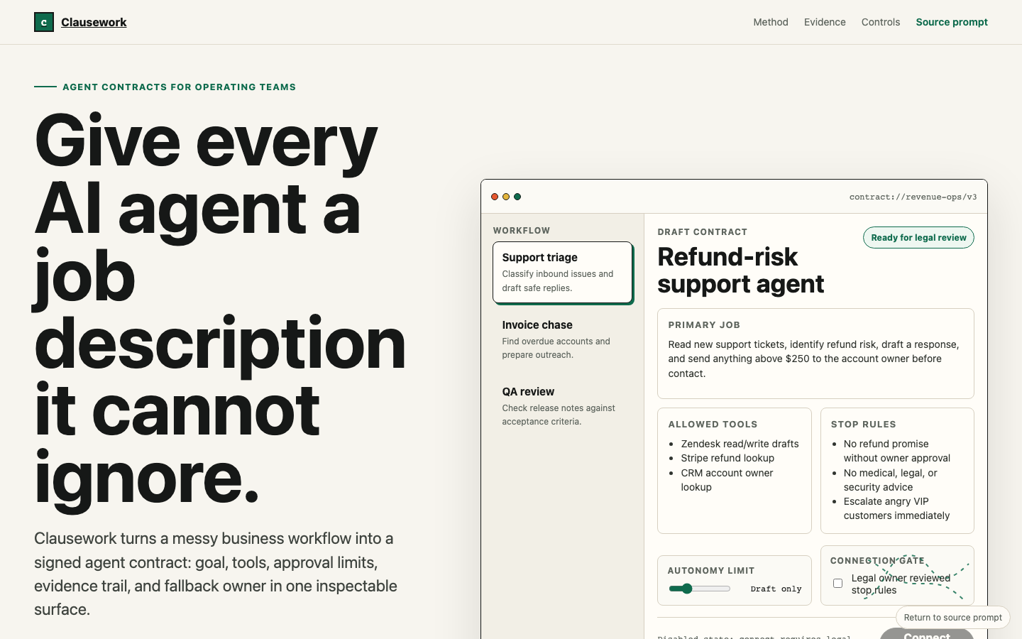 Landing Pages preview for Minimal AI Agent Products for AI startup