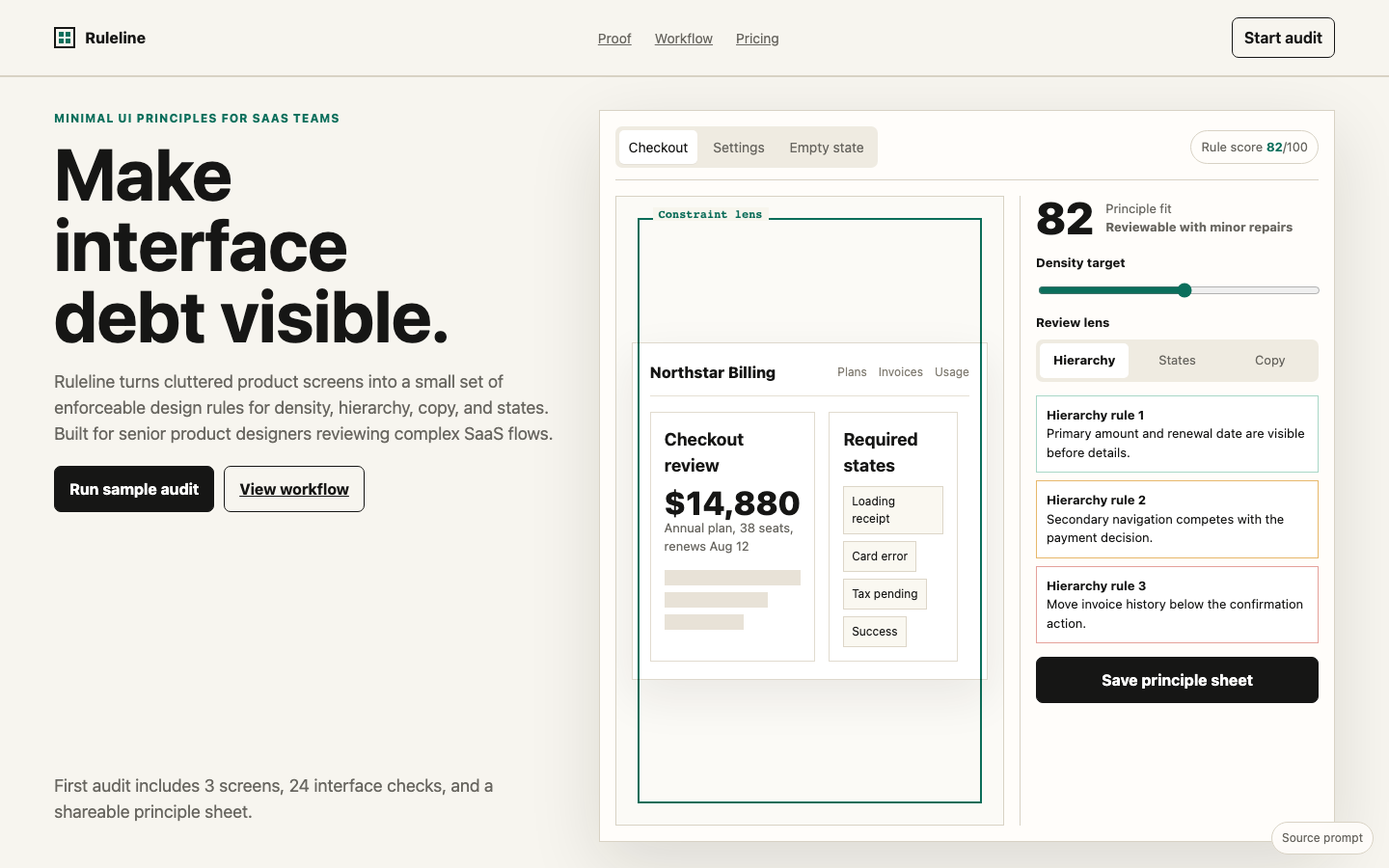 Landing Pages visual preview for Minimal Ui Design Principles for SaaS