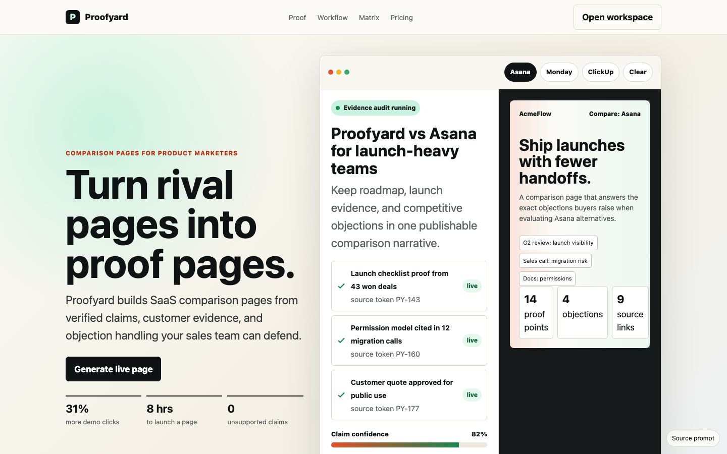 Landing Pages preview for Product Led SaaS Comparison Pages