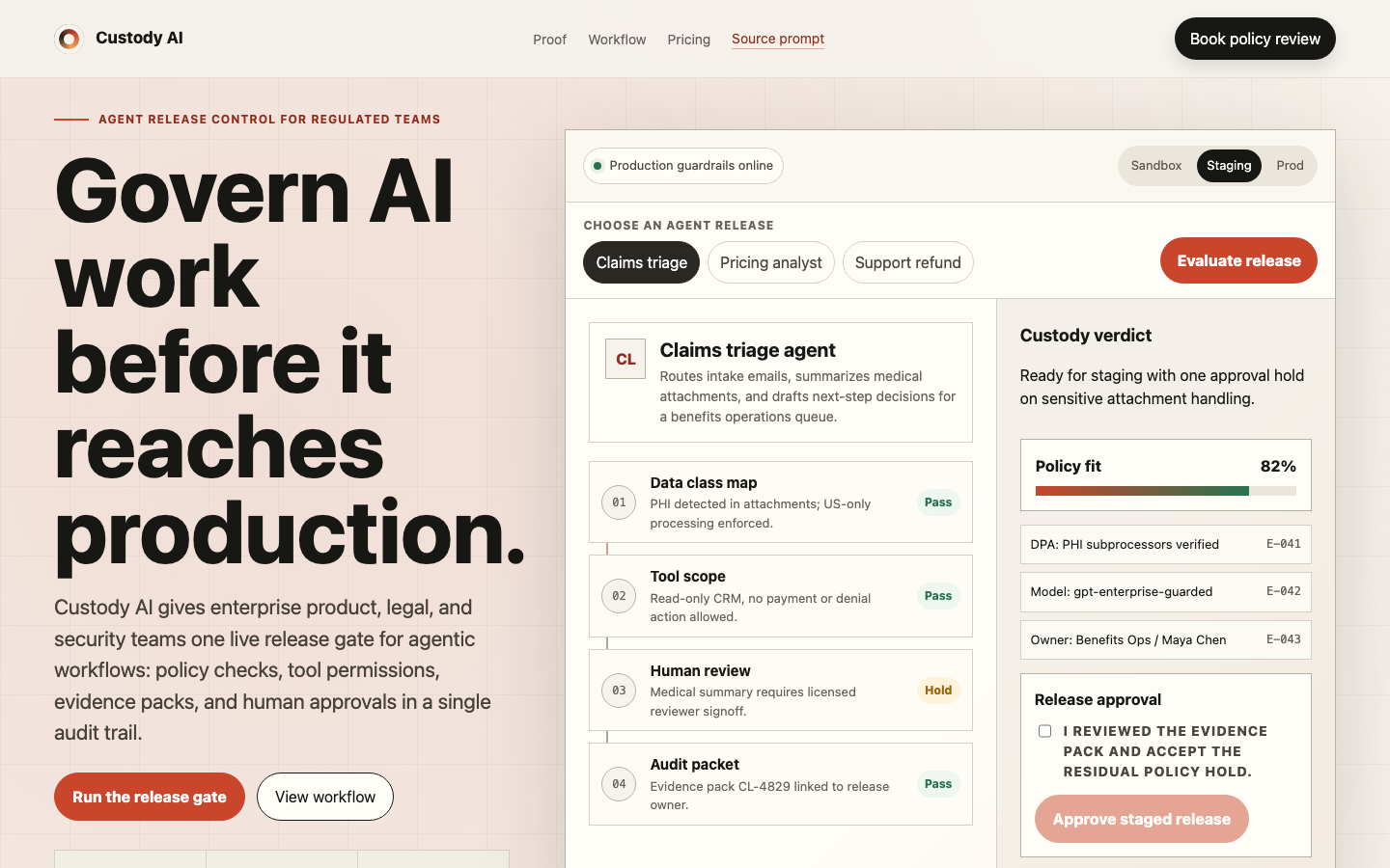 Landing Pages preview for Enterprise AI Tool Homepage for AI startup