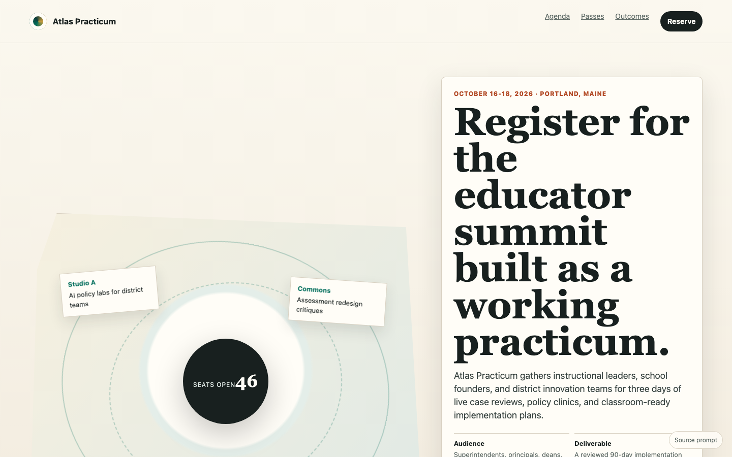 Landing Pages preview for Premium Event Registration Page for Education