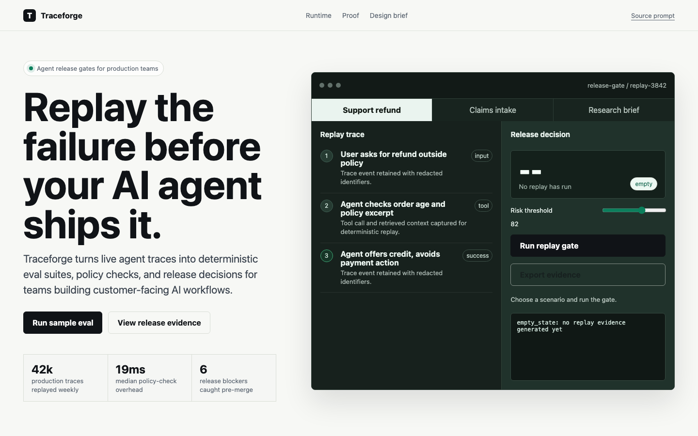 Landing Pages preview for Technical AI Product Sites for AI startup