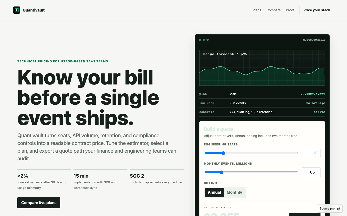 Landing Pages preview for Technical Pricing Section Landing Page for SaaS