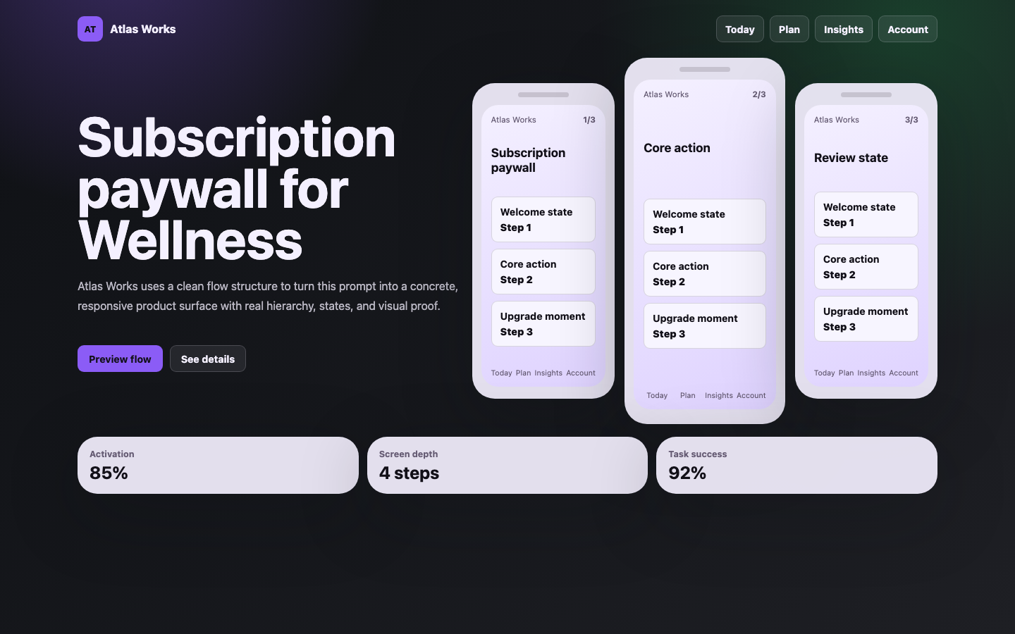 Mobile App Screens preview for Clean Subscription Paywall for Wellness
