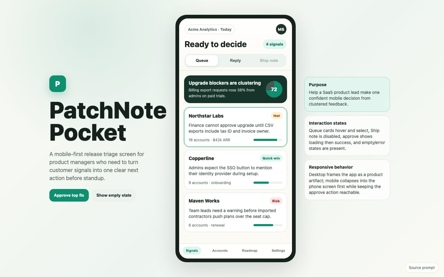 Mobile App Screens preview for Friendly Mobile First Products for SaaS
