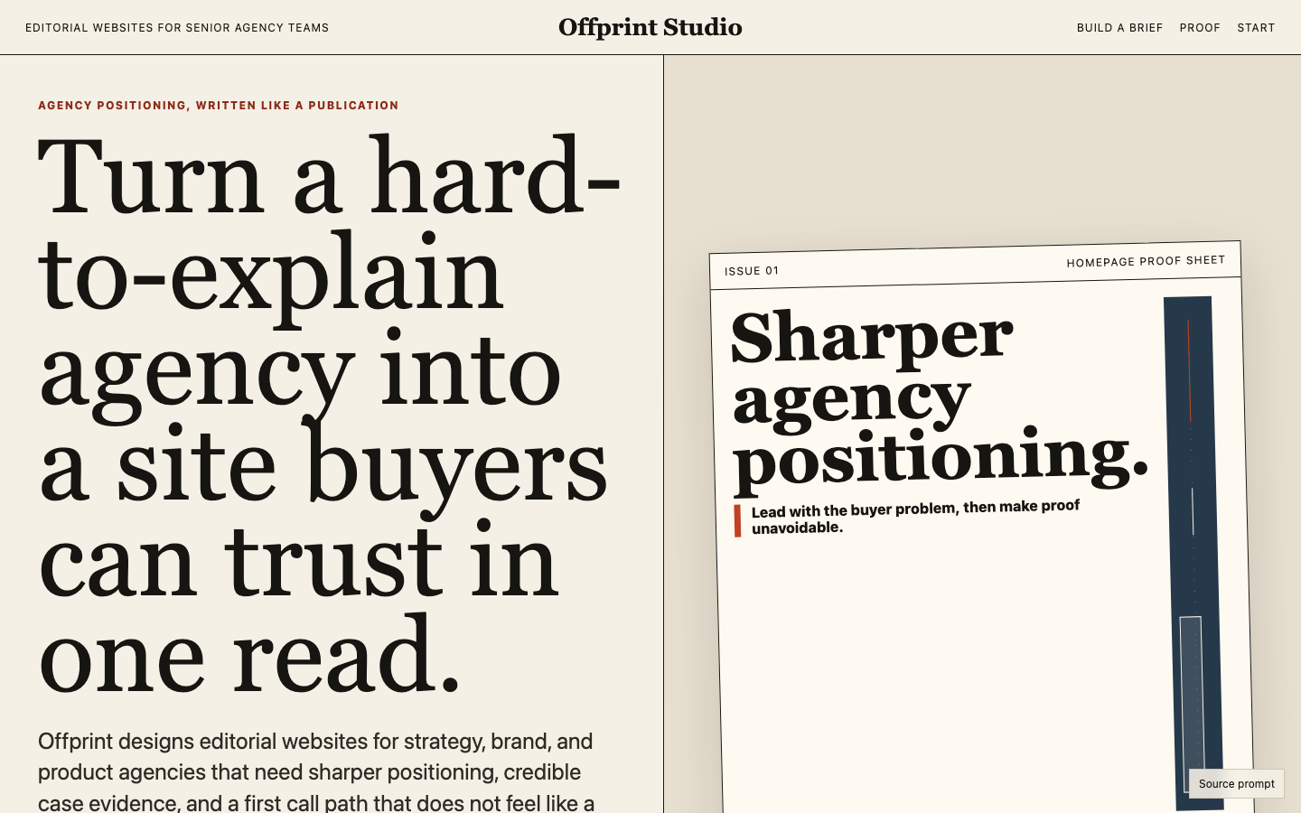 Portfolios and Agencies preview for Editorial Agency Websites for Agency