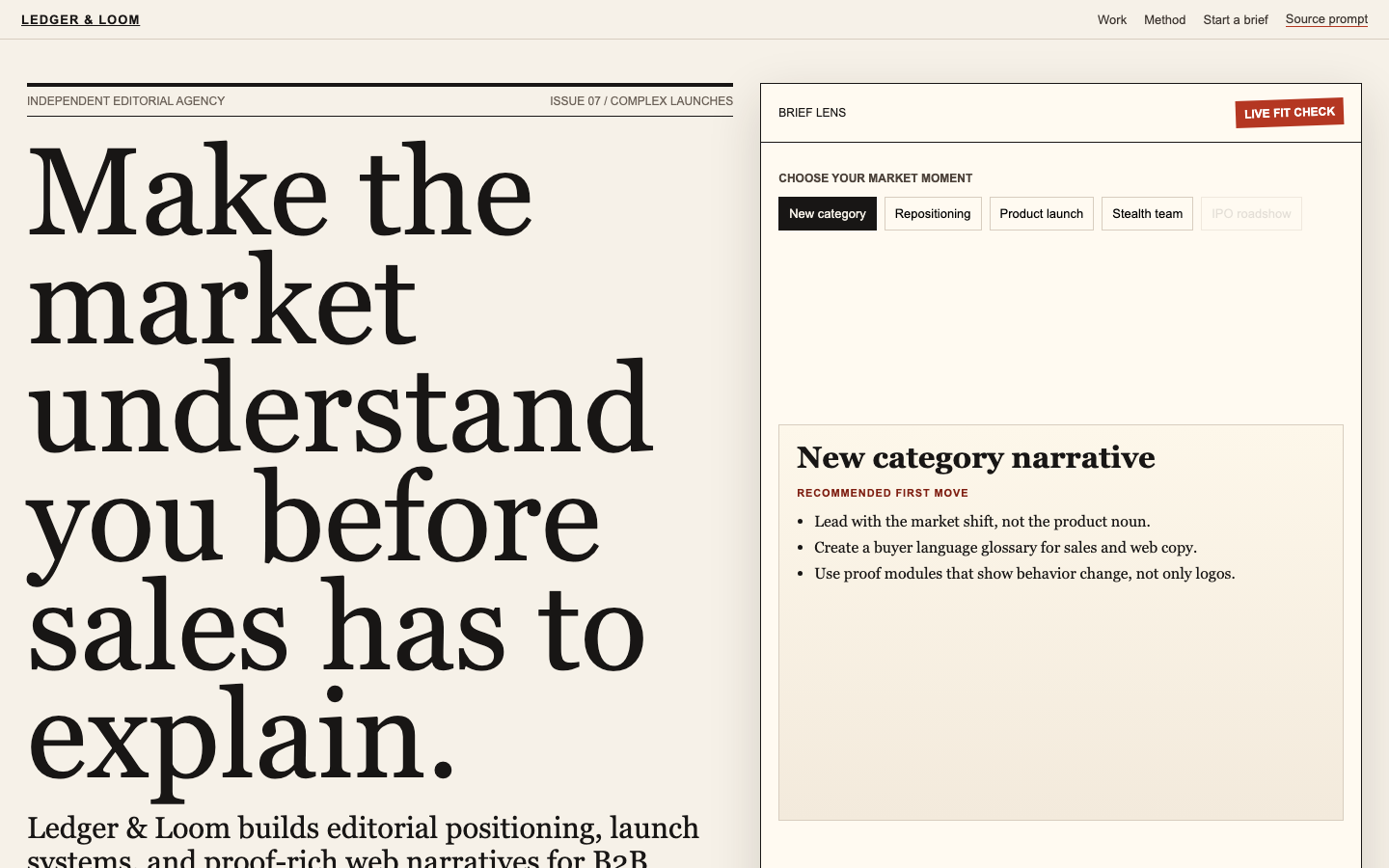 Portfolios and Agencies preview for Editorial Agency Homepage for Agency