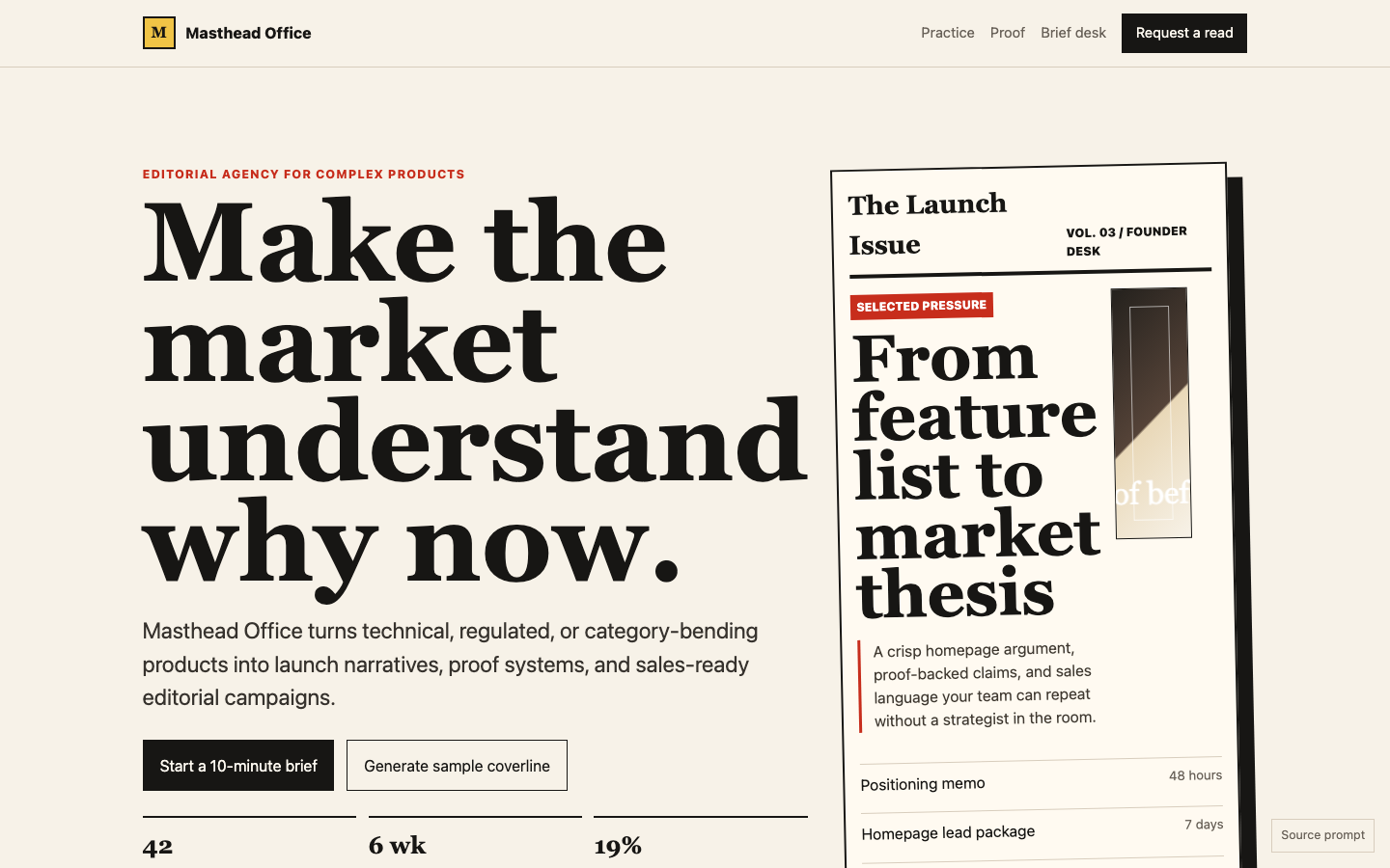 Portfolios and Agencies preview for Editorial Agency Homepage