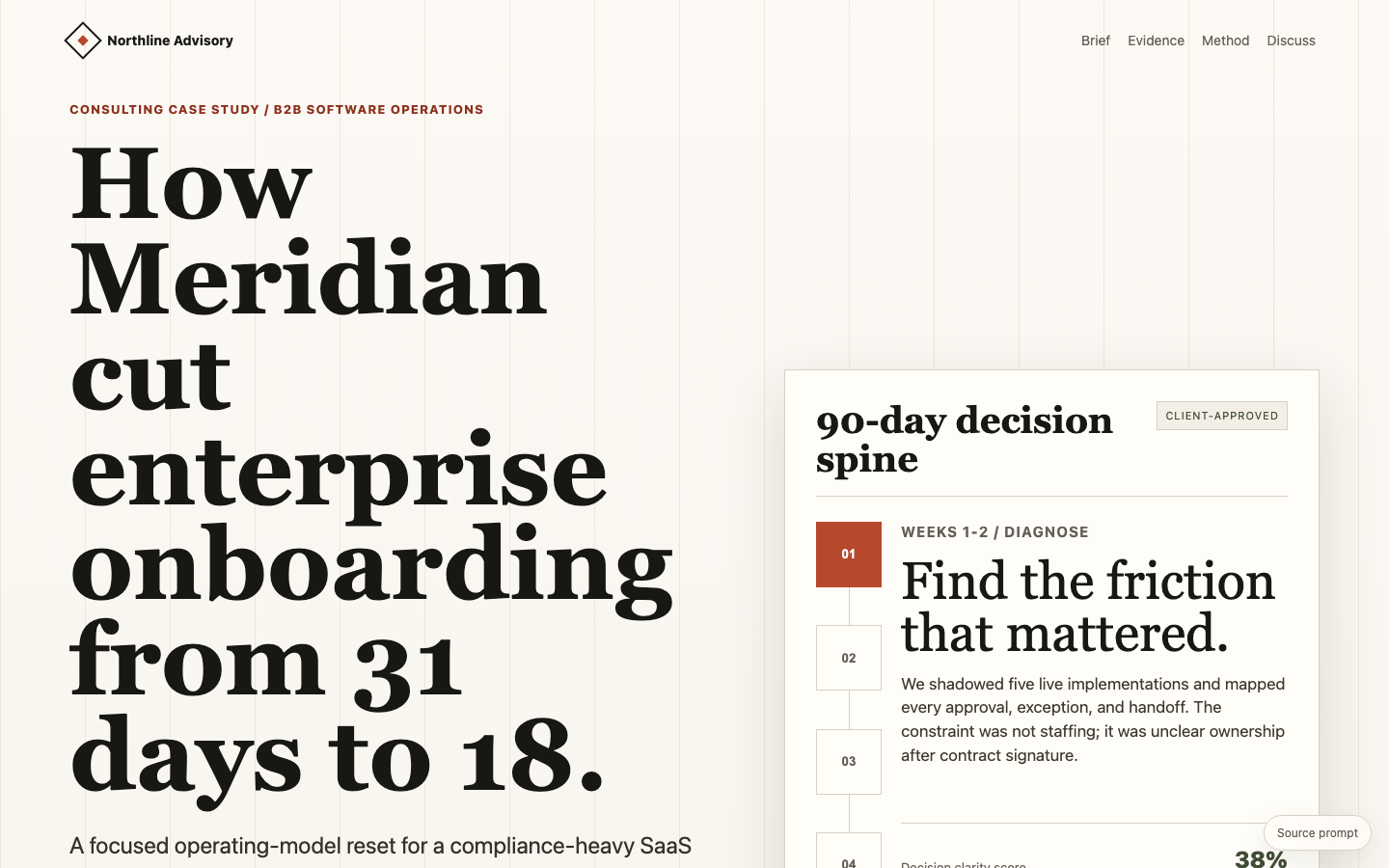 Portfolios and Agencies preview for Minimal Case Study Page for Consulting