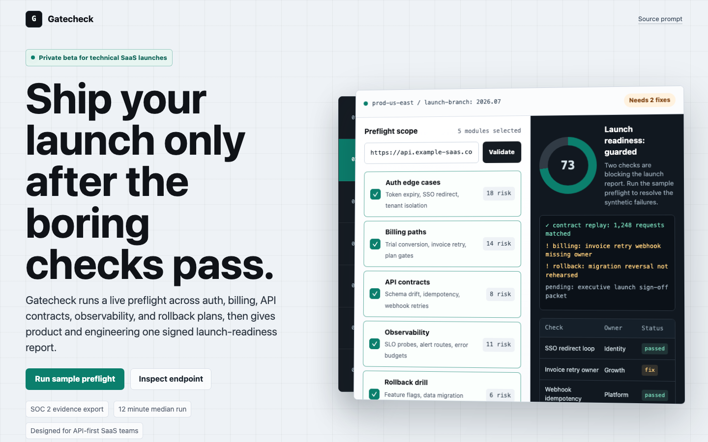 SaaS and AI Startups preview for Technical B2B SaaS Launch for SaaS